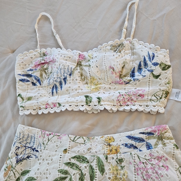 Lulu's Floral White Midi Skirt and Top - Picture 8 of 11